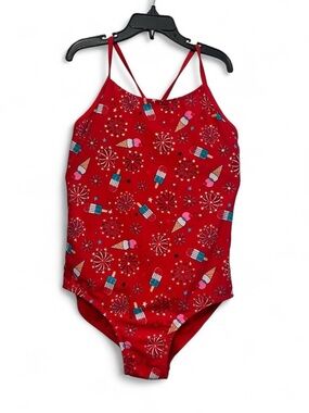 Cat & Jack Red Ice Cream & Popsicle One-Piece Swimsuit